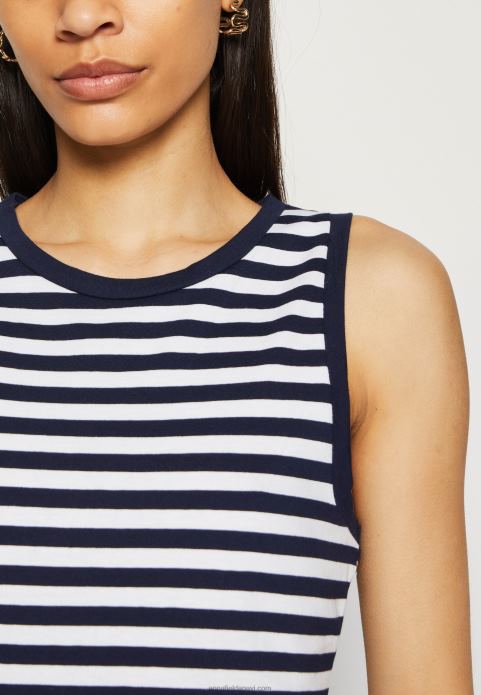 sievietes augšdaļa tumši zila/balta 2LHT476 Anna Field