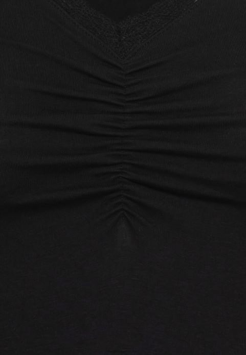 sievietes melns tops ar garām piedurknēm 2LHT557 Anna Field