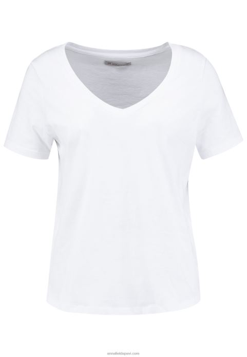sievietes pamata t-krekls balts 2LHT247 Anna Field