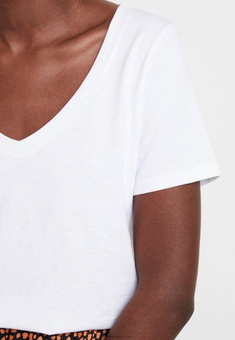sievietes pamata t-krekls balts 2LHT247 Anna Field