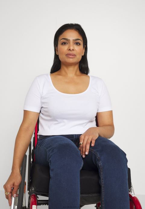 sievietes pamata t-krekls balts 2LHT350 Anna Field