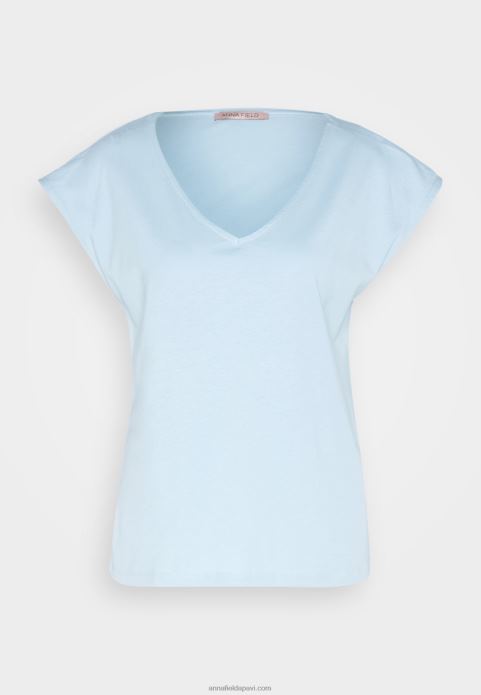 sievietes pamata t-krekls gaiši zils 2LHT327 Anna Field