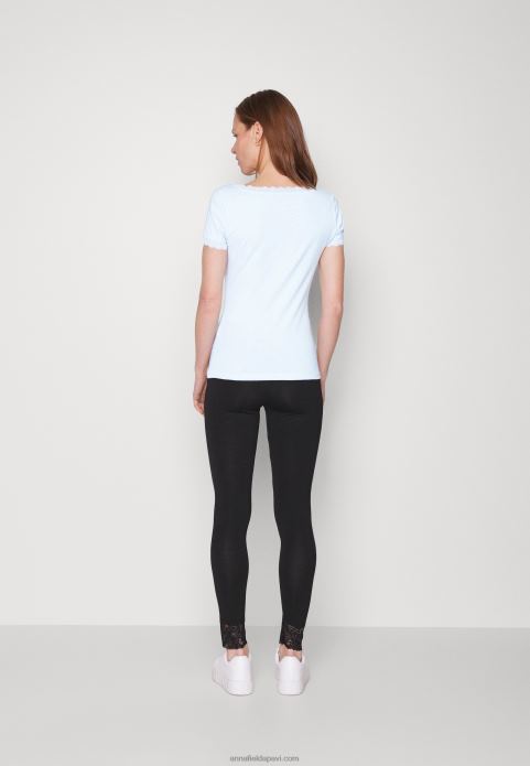 sievietes pamata t-krekls gaiši zils 2LHT338 Anna Field