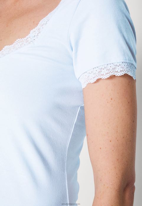 sievietes pamata t-krekls gaiši zils 2LHT338 Anna Field