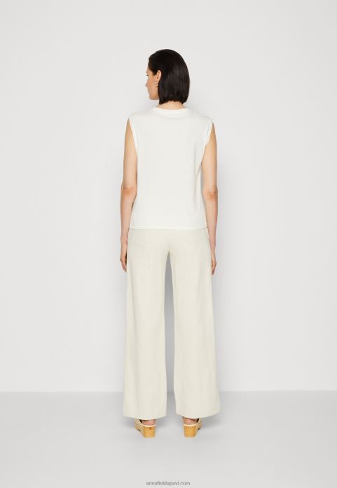 sievietes pamata t-krekls gandrīz balts 2LHT343 Anna Field