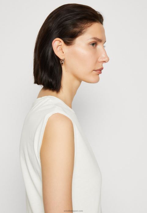 sievietes pamata t-krekls gandrīz balts 2LHT343 Anna Field