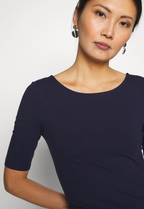 sievietes pamata t-krekls jūras zils 2LHT242 Anna Field
