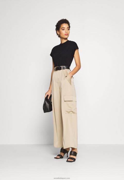 sievietes pamata t-krekls melns 2LHT244 Anna Field