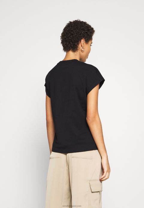 sievietes pamata t-krekls melns 2LHT244 Anna Field