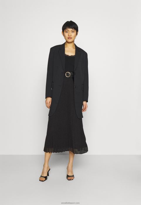 sievietes pamata t-krekls melns 2LHT288 Anna Field