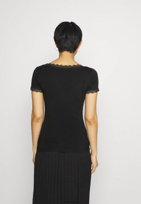 sievietes pamata t-krekls melns 2LHT288 Anna Field