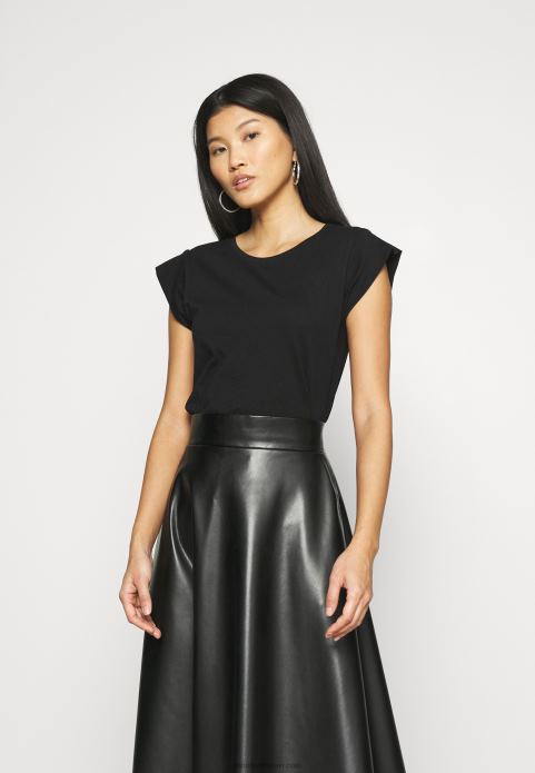 sievietes pamata t-krekls melns 2LHT314 Anna Field