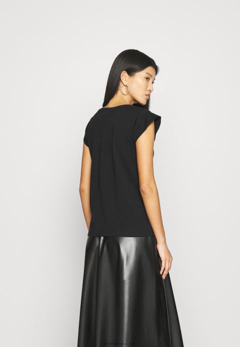 sievietes pamata t-krekls melns 2LHT314 Anna Field