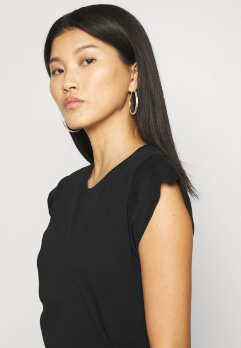 sievietes pamata t-krekls melns 2LHT314 Anna Field