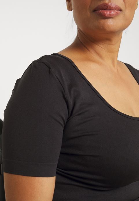 sievietes pamata t-krekls melns 2LHT374 Anna Field