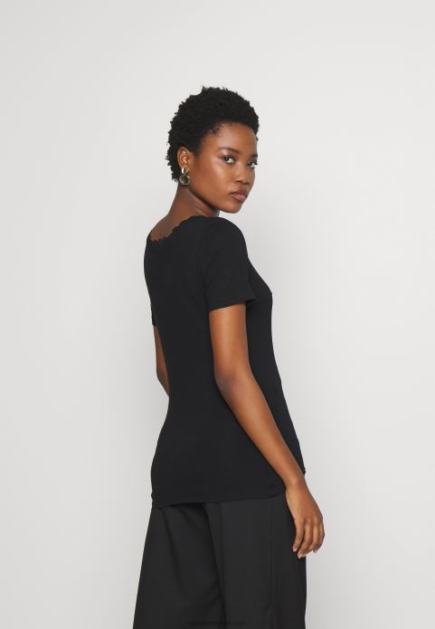 sievietes pamata t-krekls melns 2LHT377 Anna Field