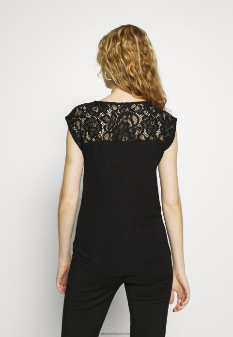 sievietes pamata t-krekls melns 2LHT379 Anna Field