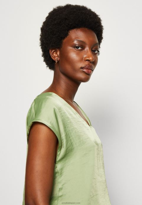 sievietes pamata t-krekls olīvu 2LHT315 Anna Field