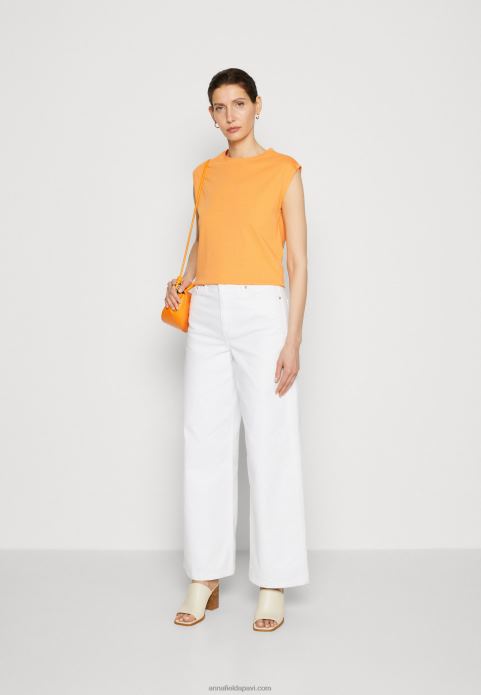 sievietes pamata t-krekls oranžs 2LHT365 Anna Field