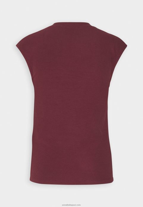 sievietes pamata t-krekls tumši sarkans 2LHT310 Anna Field