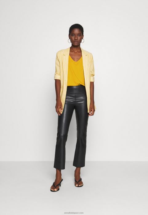 sievietes pamata t-krekls zeltaini dzeltens 2LHT279 Anna Field