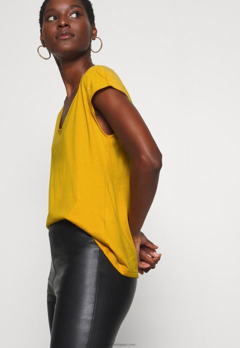 sievietes pamata t-krekls zeltaini dzeltens 2LHT279 Anna Field