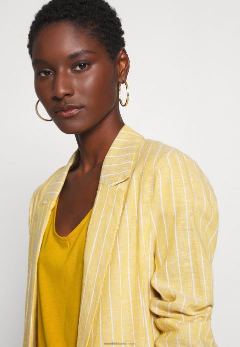 sievietes pamata t-krekls zeltaini dzeltens 2LHT279 Anna Field