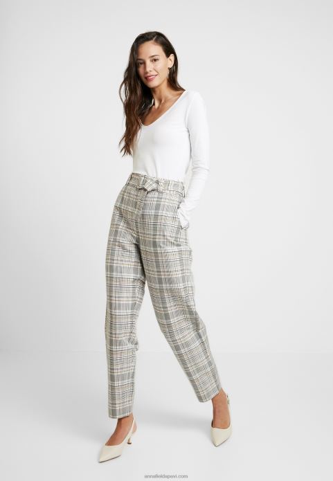 sievietes pamata tops ar garām piedurknēm balts 2LHT528 Anna Field