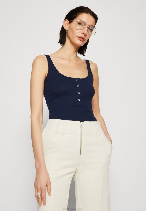 sievietes top tumši zils 2LHT451 Anna Field