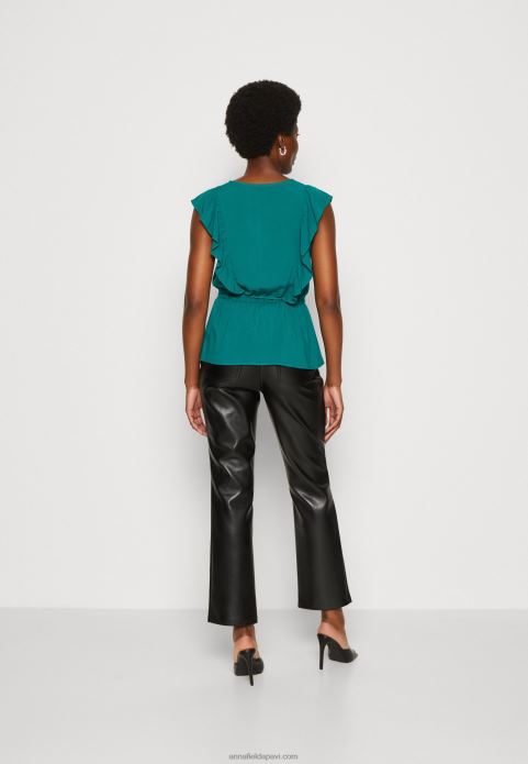 sievietes top zaļš 2LHT436 Anna Field