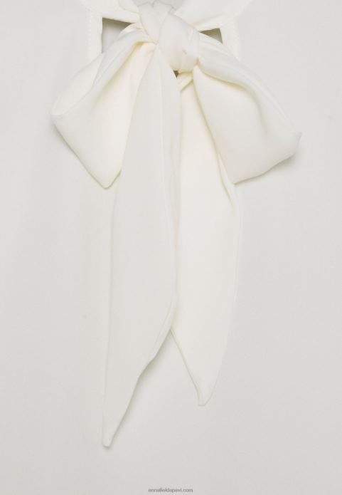 sievietes tops ar garām piedurknēm gandrīz balts 2LHT521 Anna Field