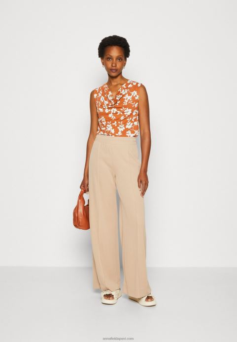 sievietes virspuse brūna/balta 2LHT435 Anna Field