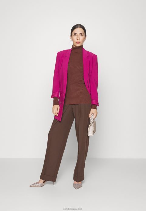 sievietes džemperis tumši brūns 2LHT837 Anna Field