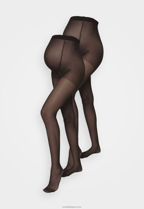 sievietes 20 den 2 pack zeķubikses melnas 2LHT1095 Anna Field