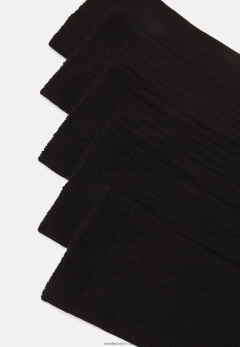 sievietes 5 paciņas melnas zeķes 2LHT1143 Anna Field