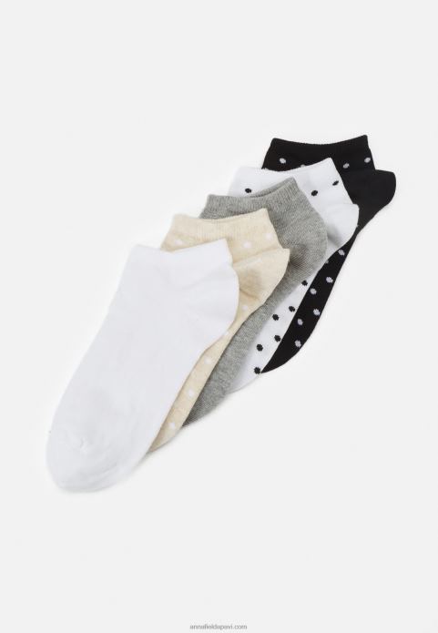 sievietes 5 paciņas zeķes pelēkas/baltas/melnas 2LHT1137 Anna Field