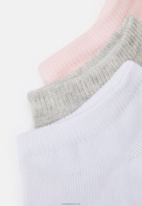 sievietes 6 paciņas zeķes rozā/pelēkas/baltas 2LHT1147 Anna Field