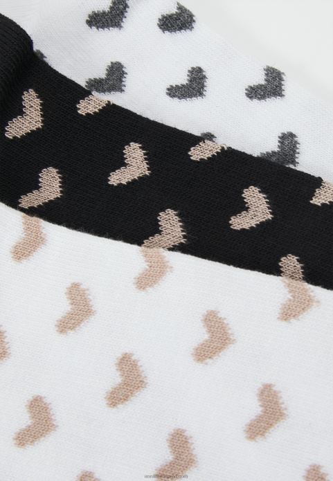 sievietes 8 paciņas zeķes baltas/pelēkas 2LHT1134 Anna Field