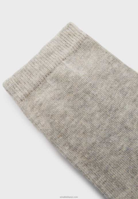 sievietes 8 paciņas zeķes pelēkas 2LHT1141 Anna Field