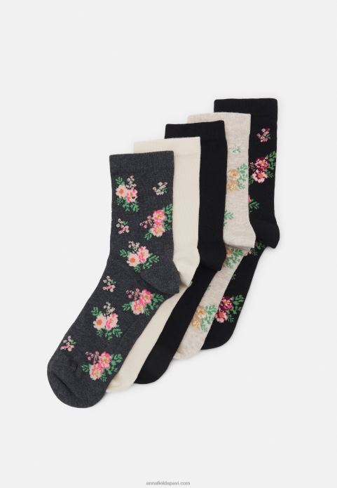 sievietes zeķes melnas/bēšas 2LHT1129 Anna Field