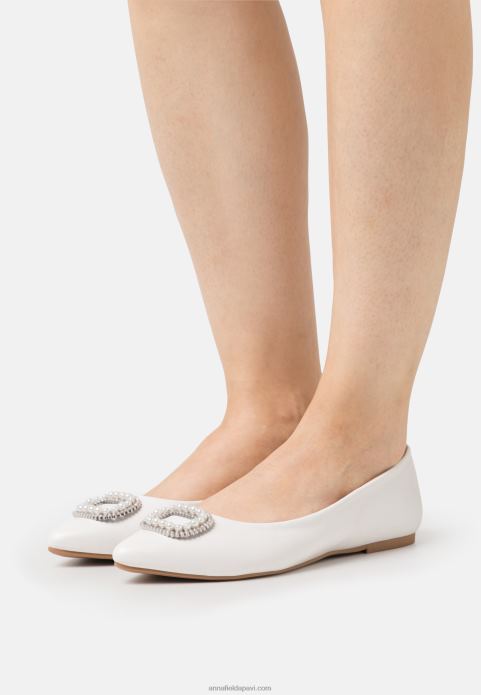 sievietes baleta pumpas baltas 2LHT2098 Anna Field