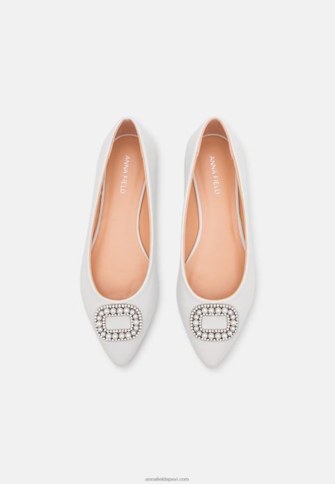 sievietes baleta pumpas baltas 2LHT2098 Anna Field