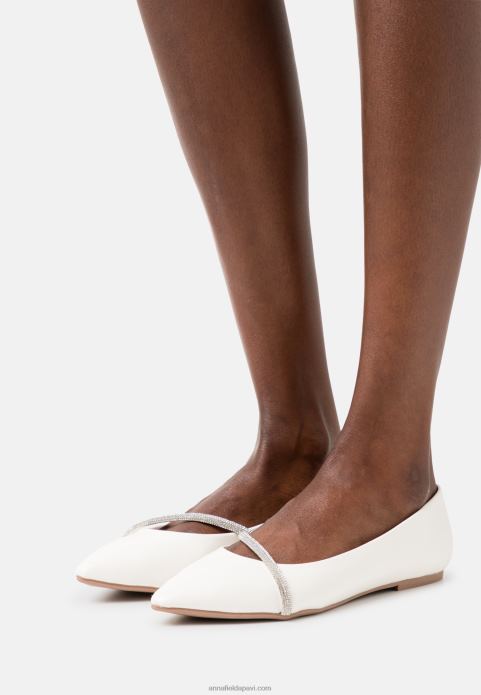 sievietes baleta pumpas baltas 2LHT2099 Anna Field