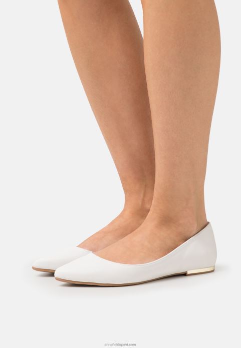 sievietes baleta pumpas baltas 2LHT2122 Anna Field