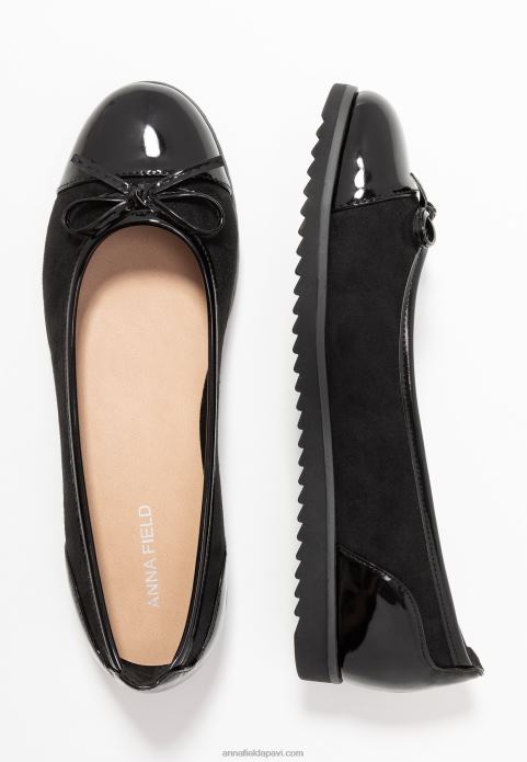 sievietes baleta pumpas melnas 2LHT2074 Anna Field