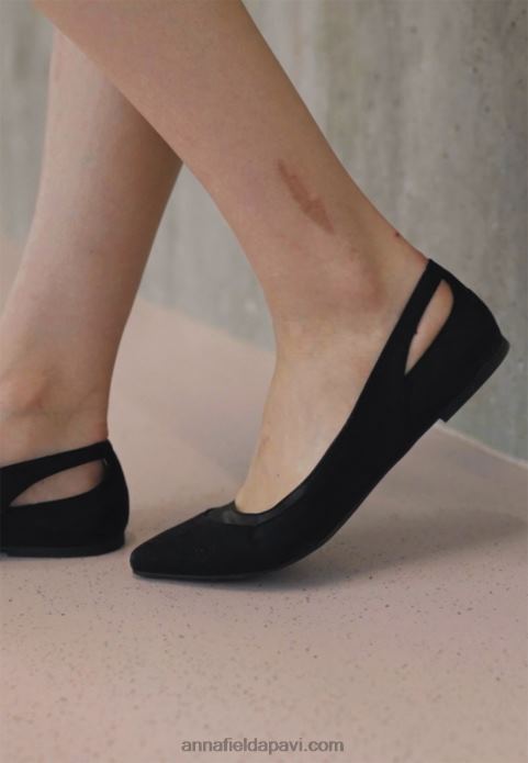 sievietes baleta pumpas melnas 2LHT2089 Anna Field