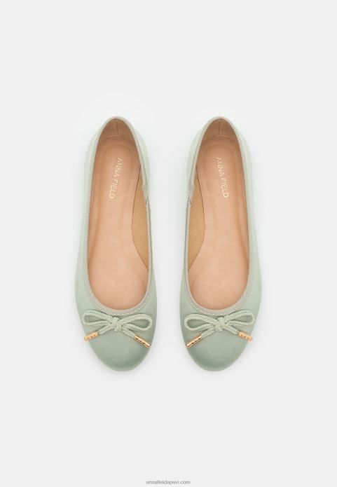 sievietes baleta pumpas zaļas 2LHT2149 Anna Field
