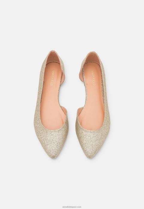sievietes baleta sūkņi zeltu 2LHT2146 Anna Field