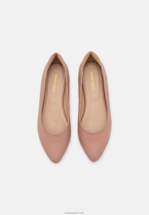 sievietes ādas baleta pumpas gaiši rozā 2LHT2128 Anna Field