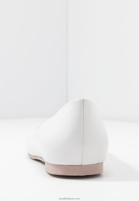 sievietes ādas baleta sūkņi balti 2LHT2072 Anna Field